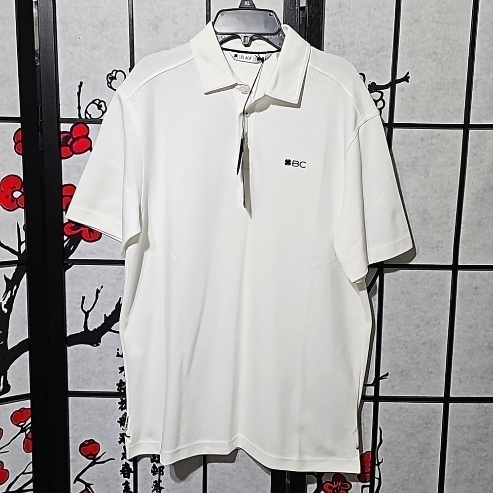 Black Clover White Polo Shirt Size Small NWT - Picture 2 of 8